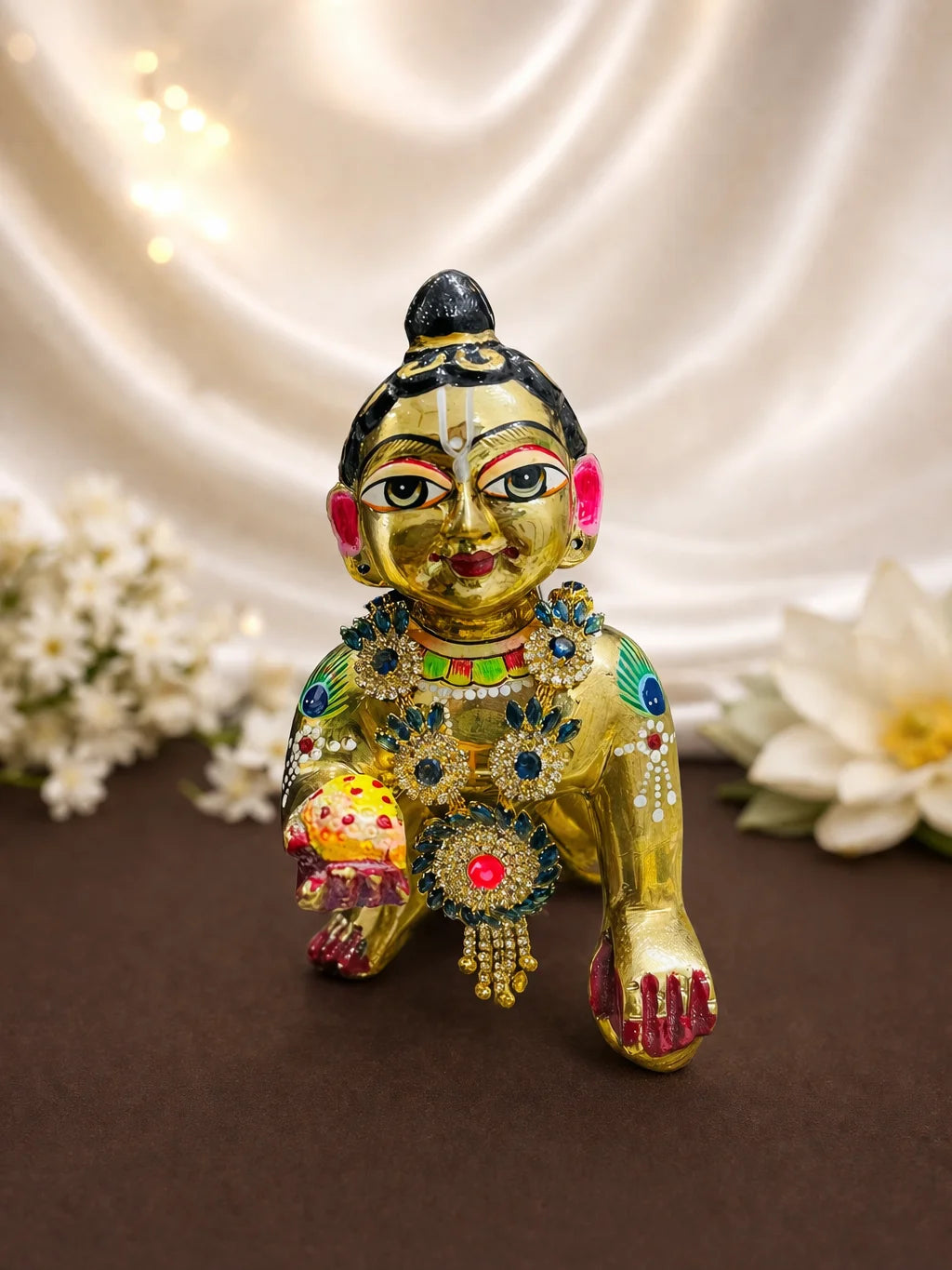 Blue Designer Necklace for Deity