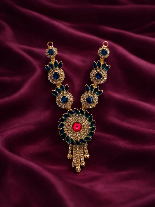 Blue Designer Necklace for Deity