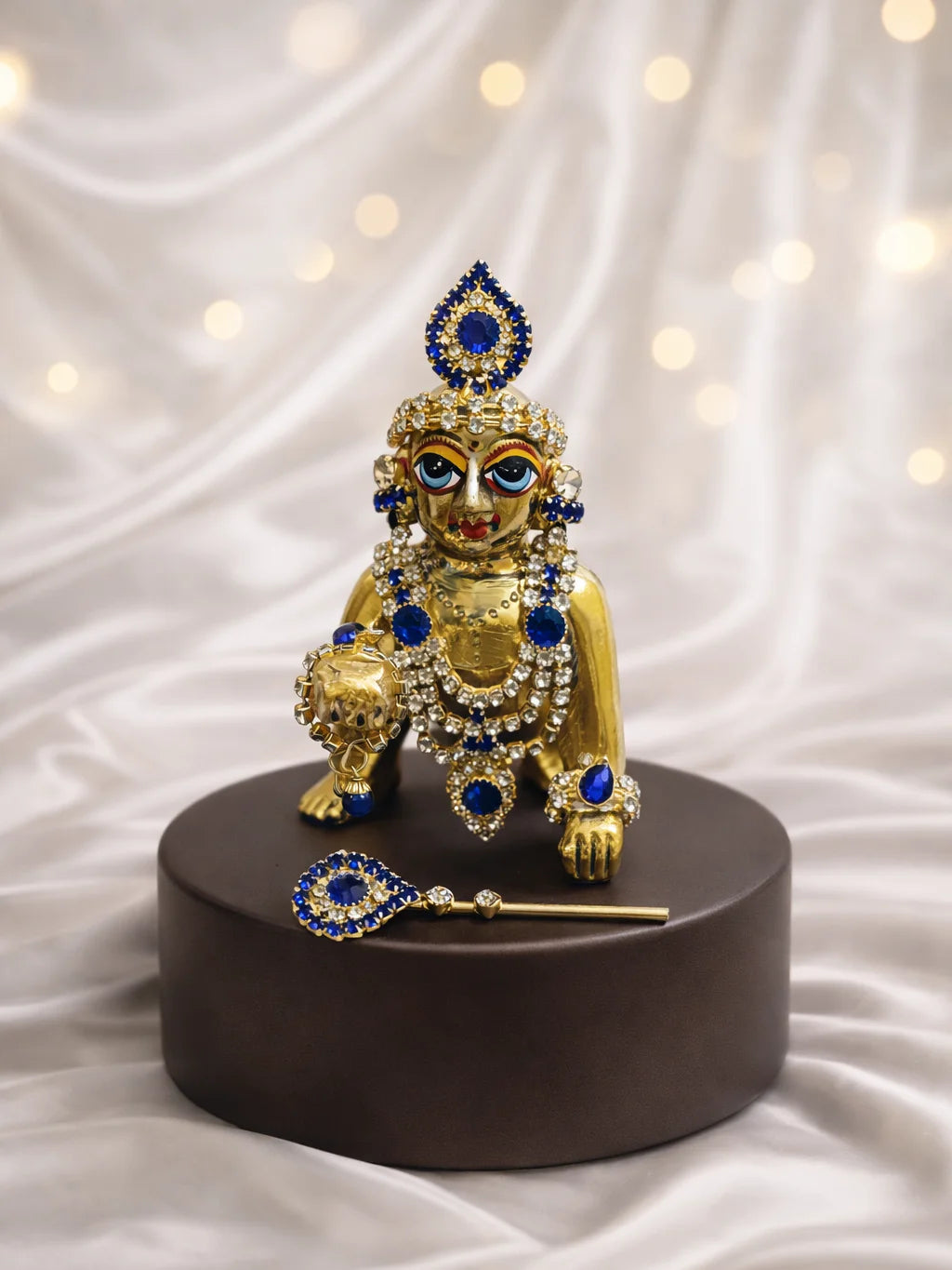 Blue Mukut Mala Set for Laddu Gopal