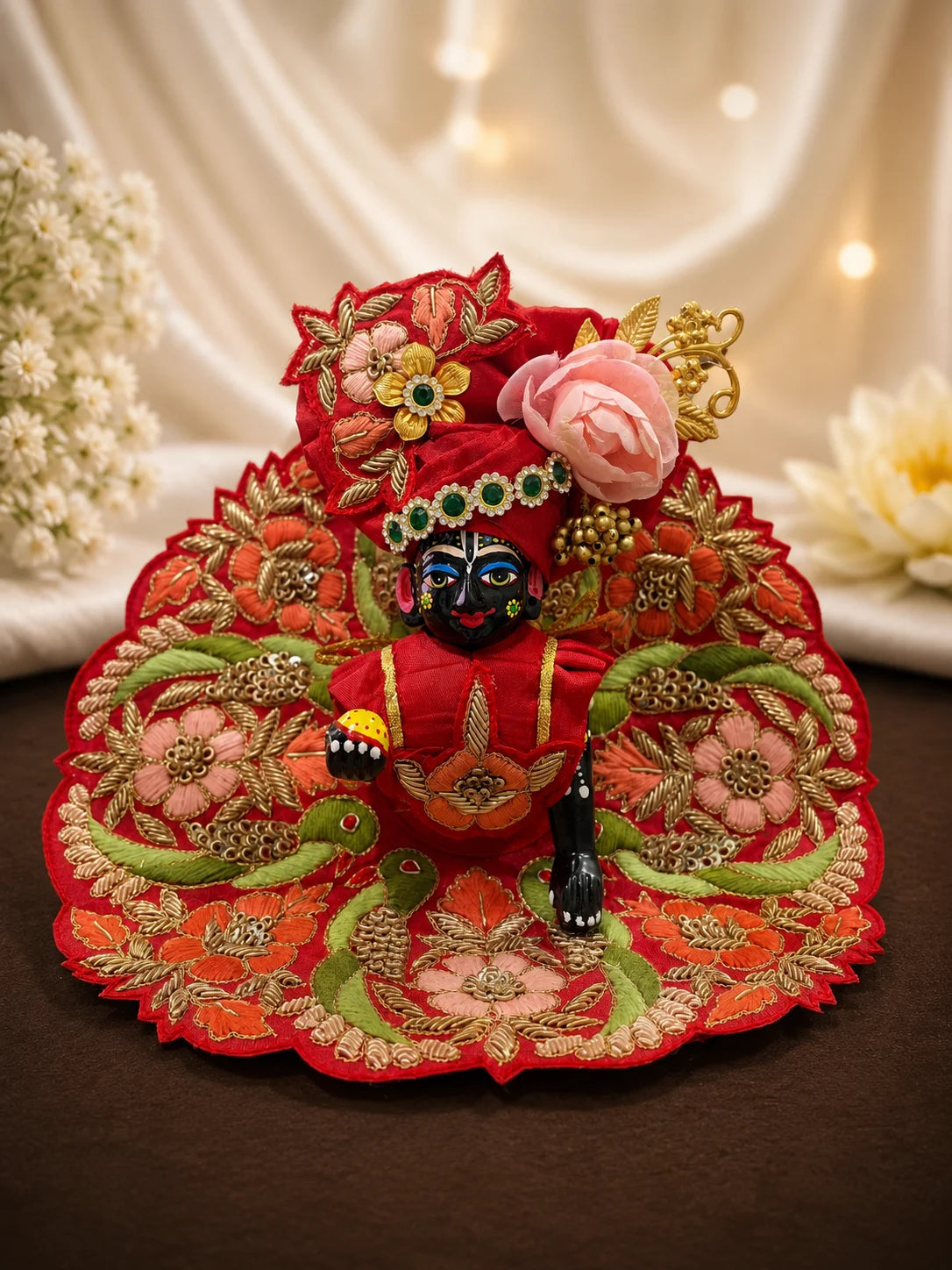 Heavy Resham Embroidered Laddu Gopal Dress