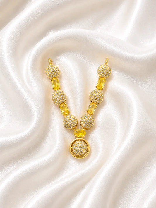 Crystal AD Necklace for Laddu Gopal with sparkling American diamond design
