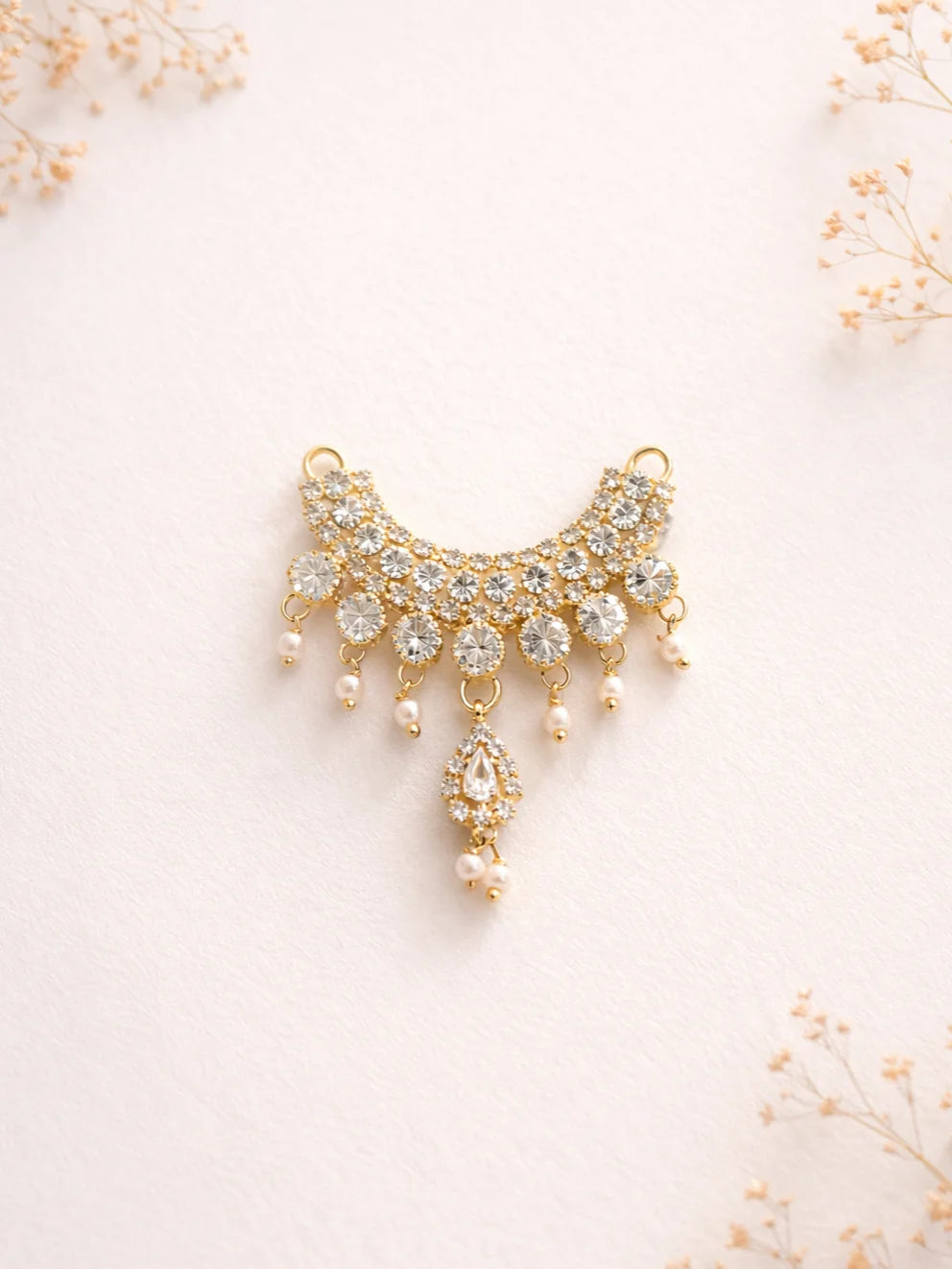 Crystal drops AD work jewellery for Laddu Gopal royal shringar