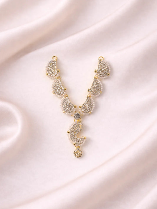 Designer silver pearl Laddu Gopal jewellery for elegant divine shringar