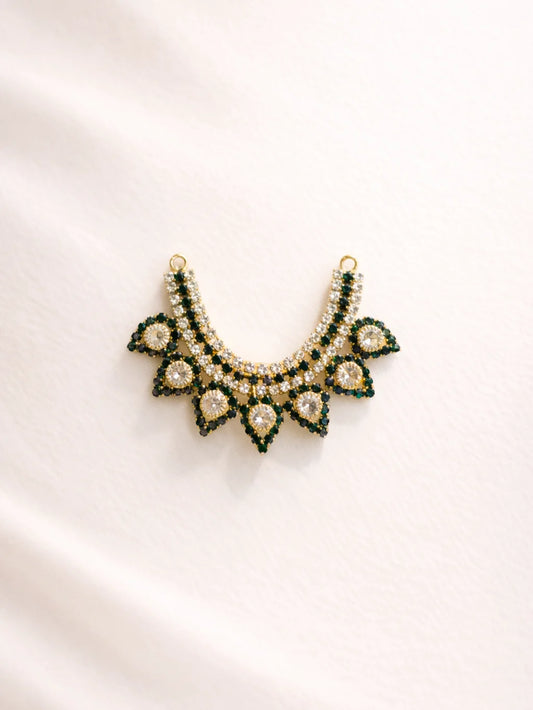 Divine green Laddu Gopal jewellery for royal festive shringar