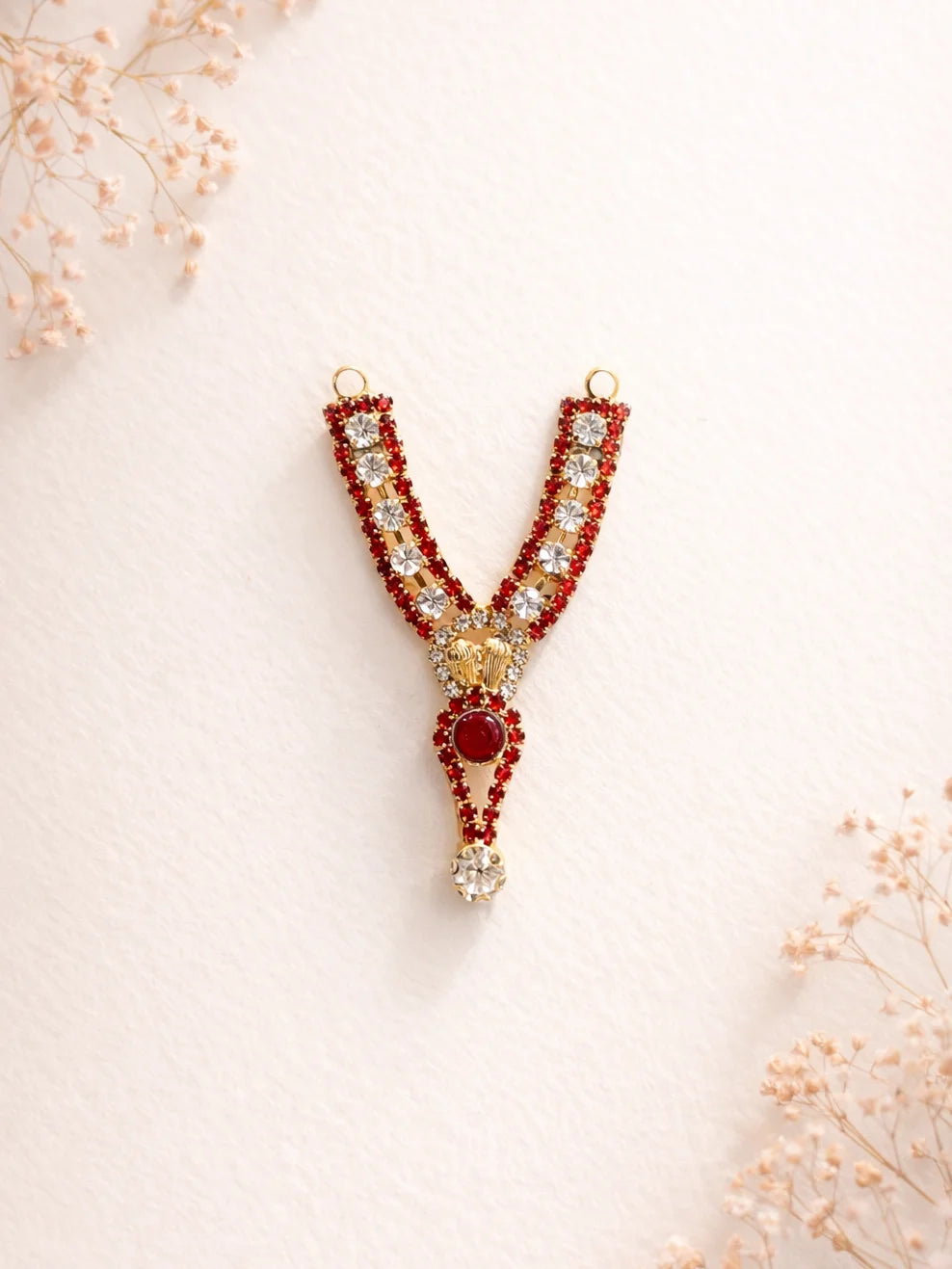 Divine red Laddu Gopal jewellery for festive royal darshan