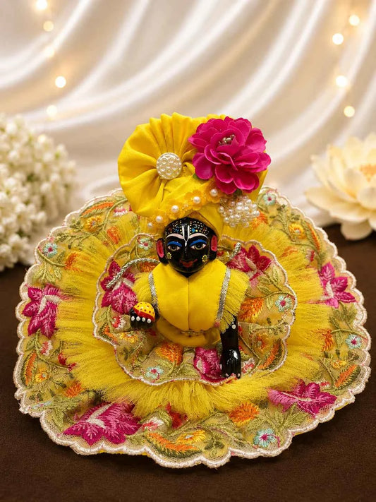 Double-Layered Floral Laddu Gopal Poshak