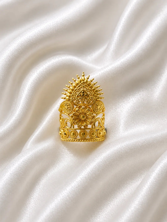 Gold-Plated Shringar Mukut for Deity