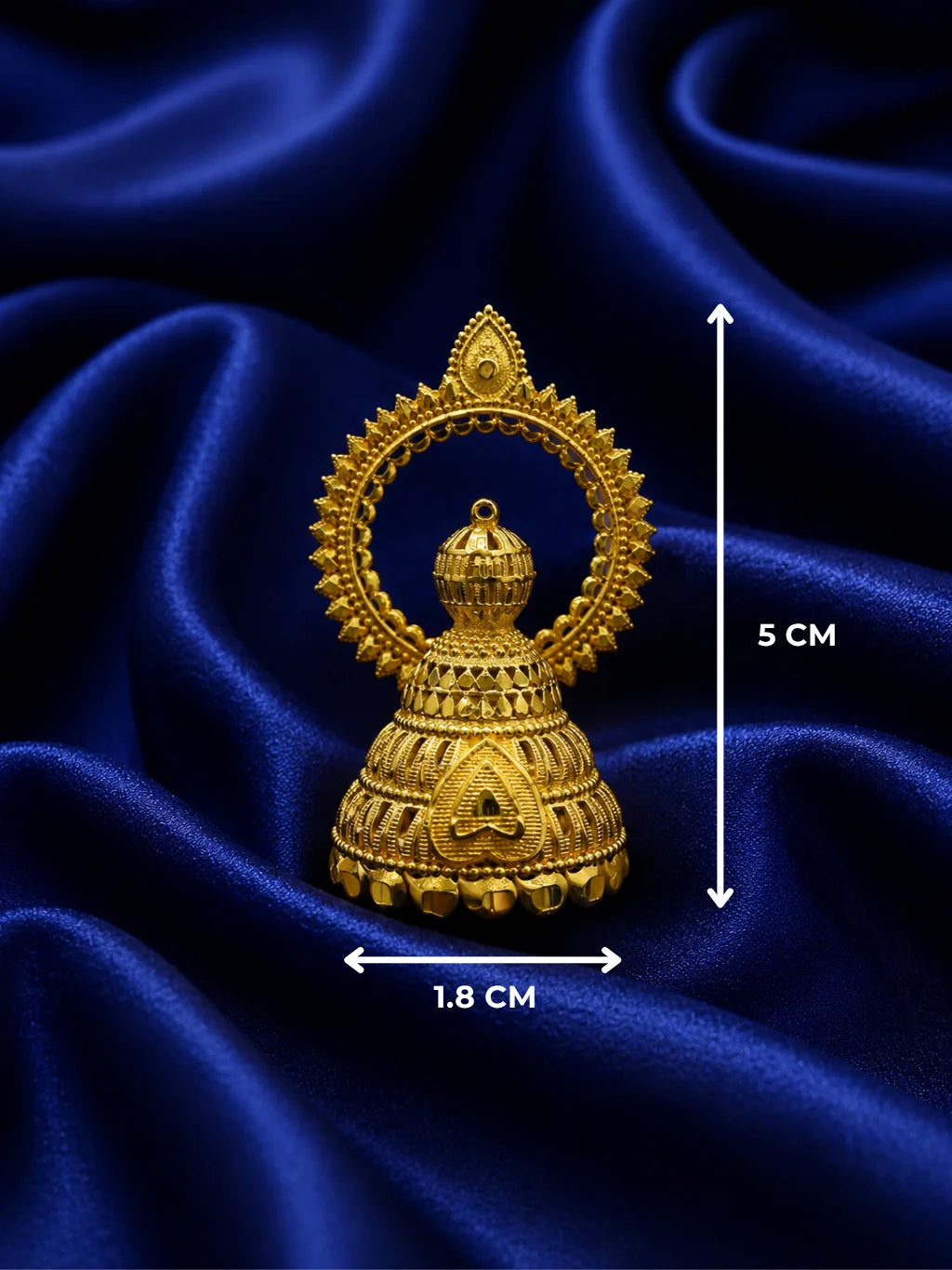 Gold-Plated Temple Dome Mukut for Deity