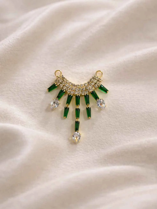 Green Stone Drops Jewellery