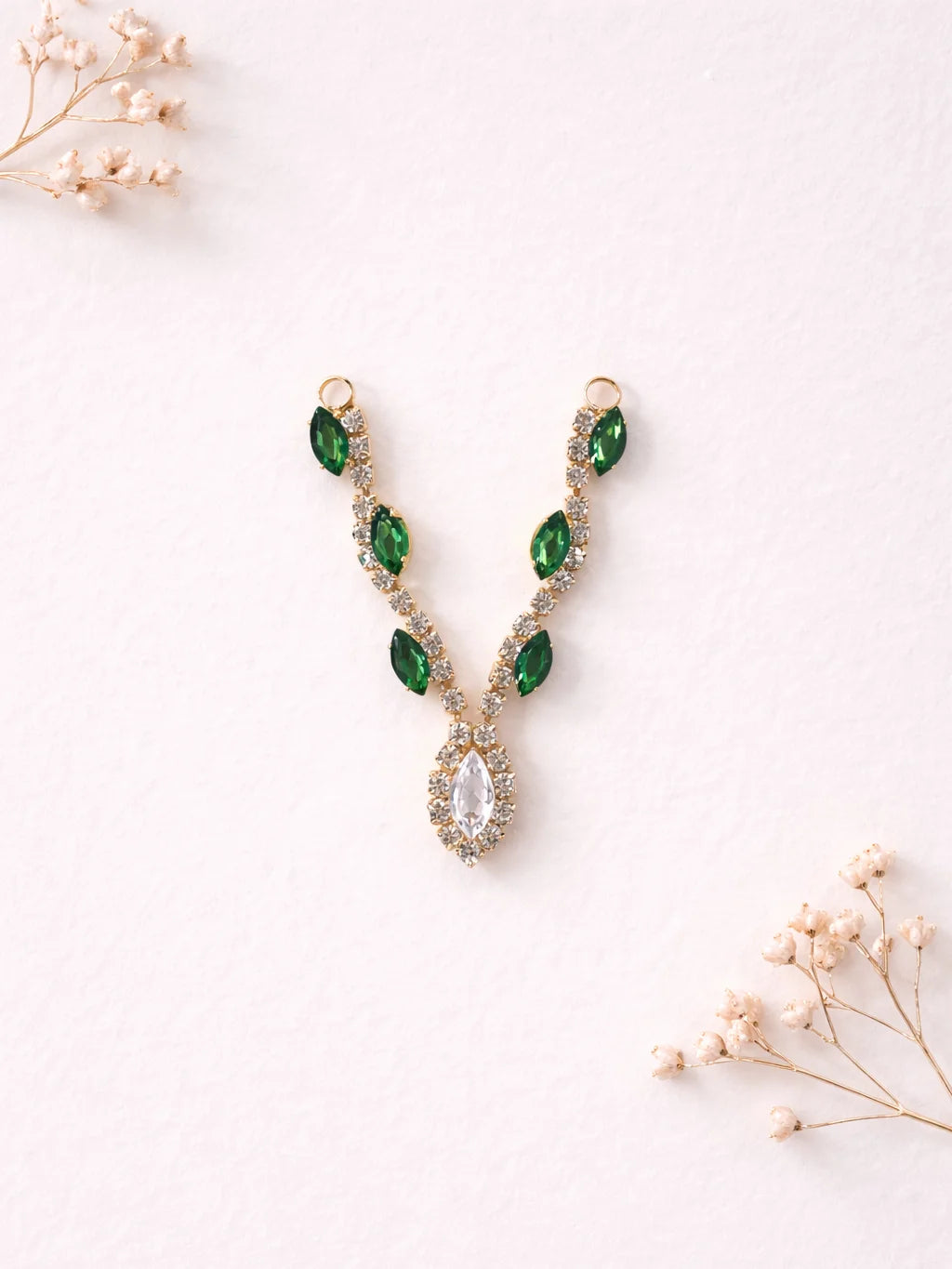 Green designer Laddu Gopal jewellery for royal festive shringar