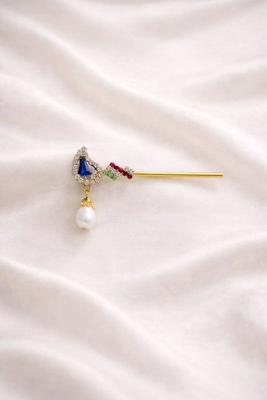 Laddu Gopal Bansuri – Crystal Flute with Blue Stone