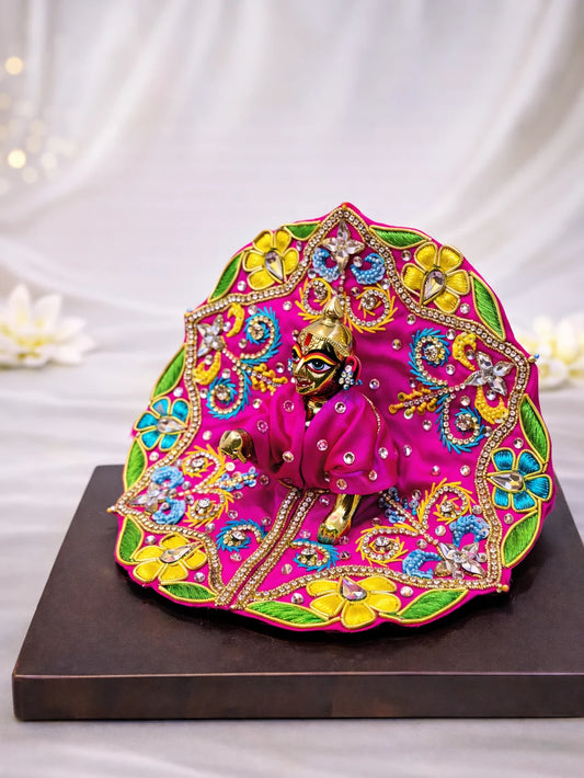 Pink colour Laddu Gopal dress for graceful and divine shringar
