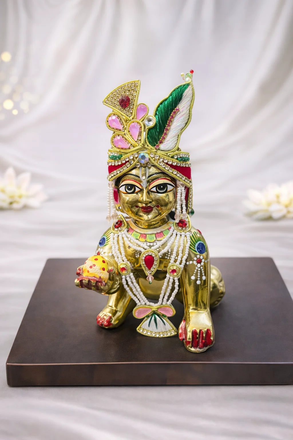 Red, Pink & Green Laddu Gopal Jewellery Set