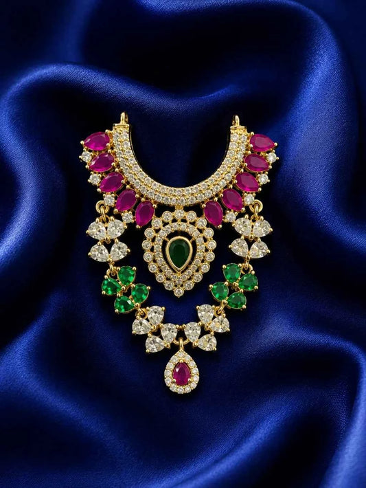 Maniratna AD Necklace for Deity