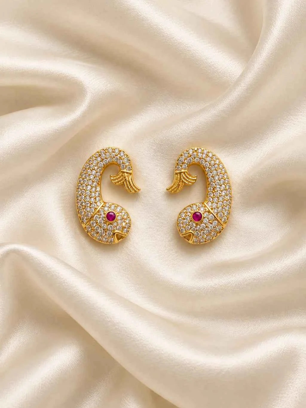 Mayurika Ratna AD Earrings for Deity