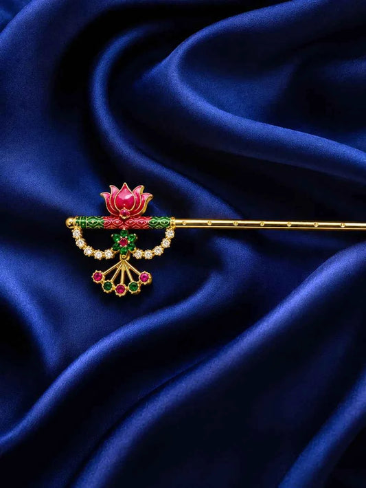 Meenakari Lotus Bansuri
