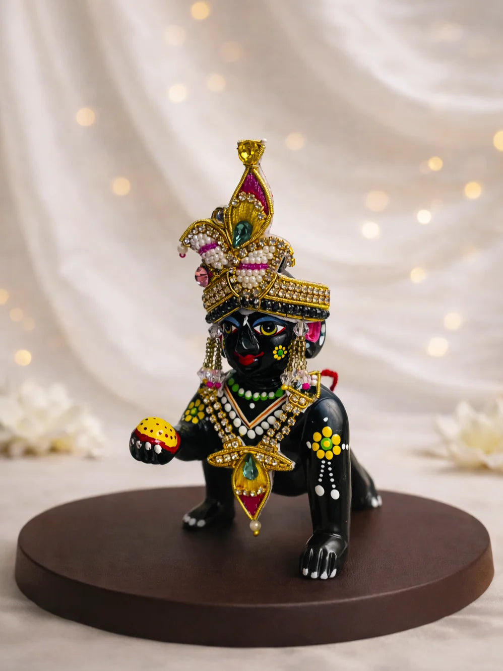 Moh Divya mukut for deity with elegant traditional crown design