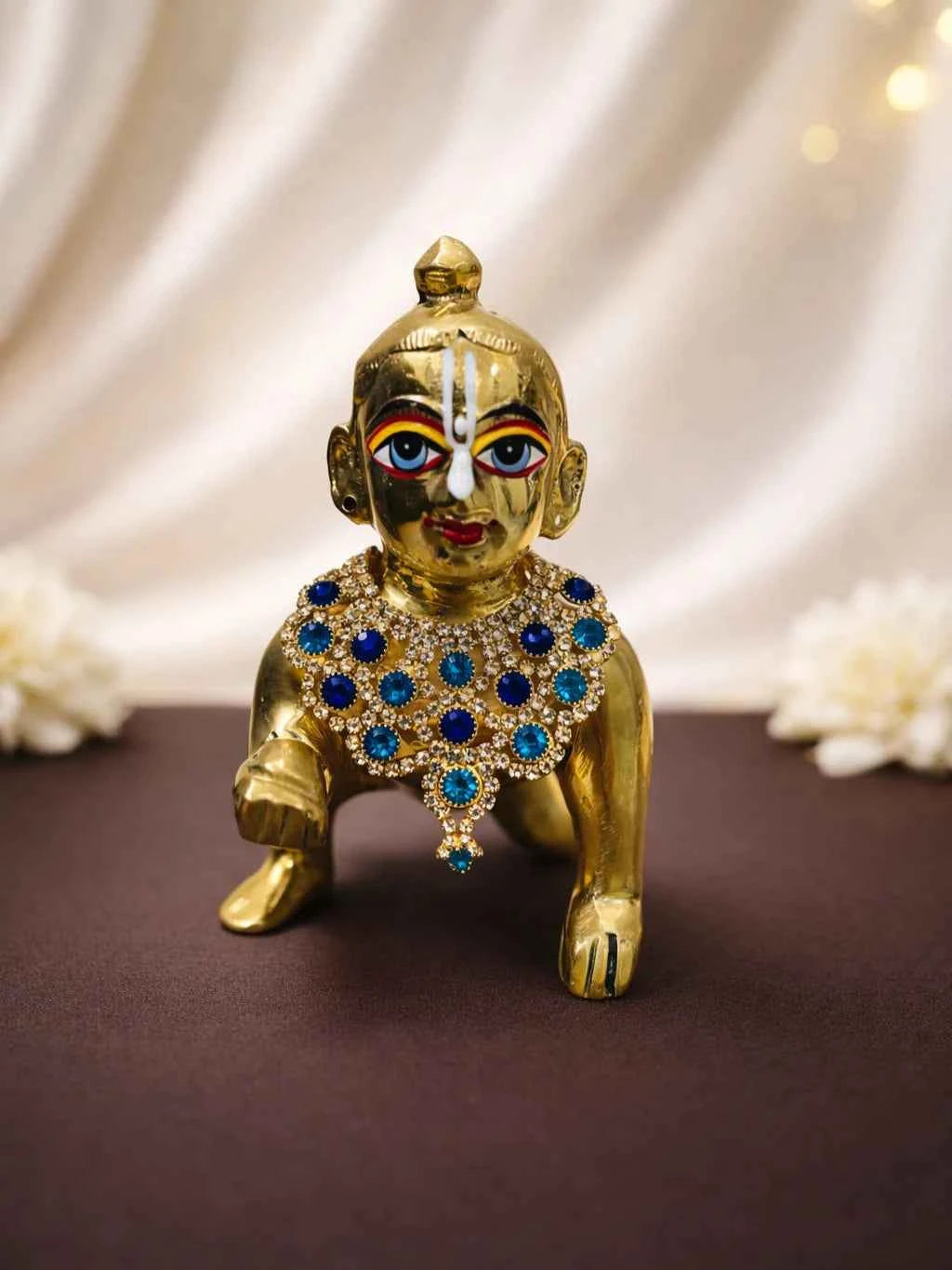 Multicolor Stone Jerken Necklace for Deity