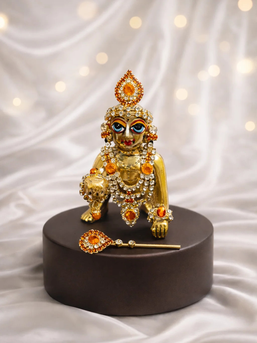 Orange Mukut Mala Set for Laddu Gopal