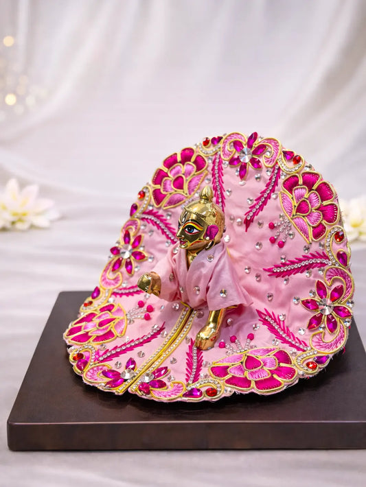 Pink colour Laddu Gopal dress for daily and festive shringar