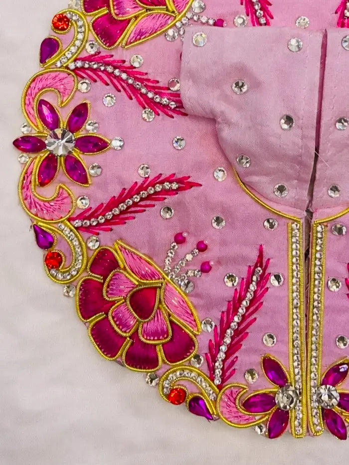 Pink colour Laddu Gopal dress for daily and festive shringar