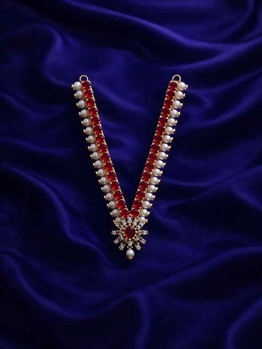 Red Pink Premium AD Work God Jewellery