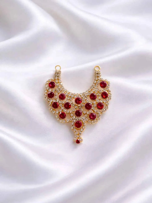 Red Stone Jerken Necklace for Deity