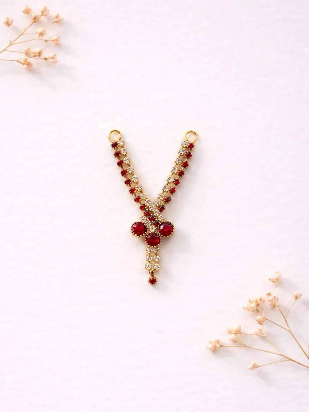 Laddu Gopal Jewellery - Red Stone