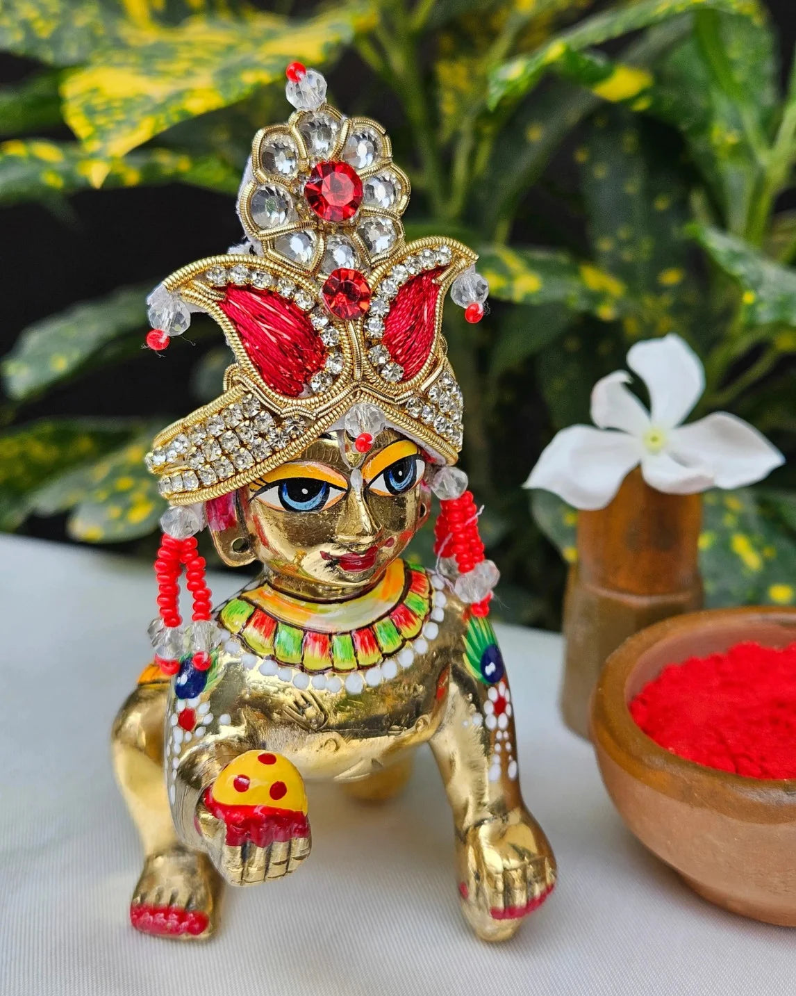 Royal Laddu Gopal Mukut Set