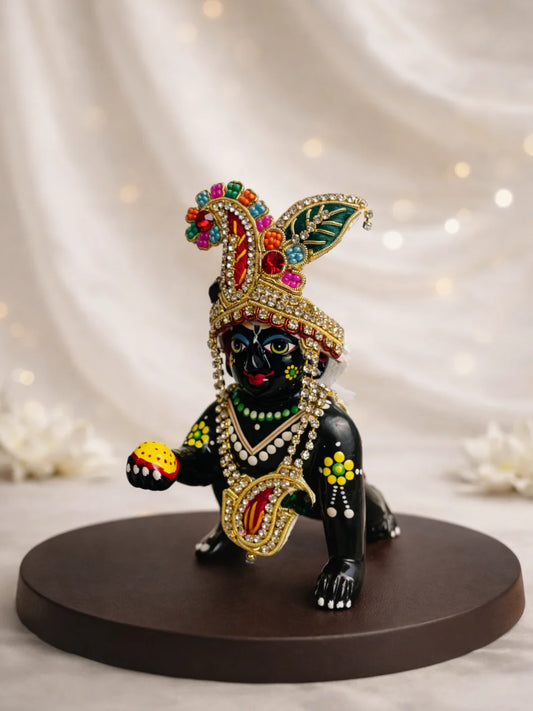 Shringar Divya mukut for deity with elegant traditional crown design