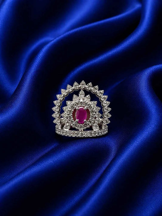 Silver Royal Mukut for Deity