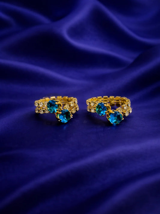 Turquoise Stone Laddu Gopal Bangles – Divine Shringar Collection