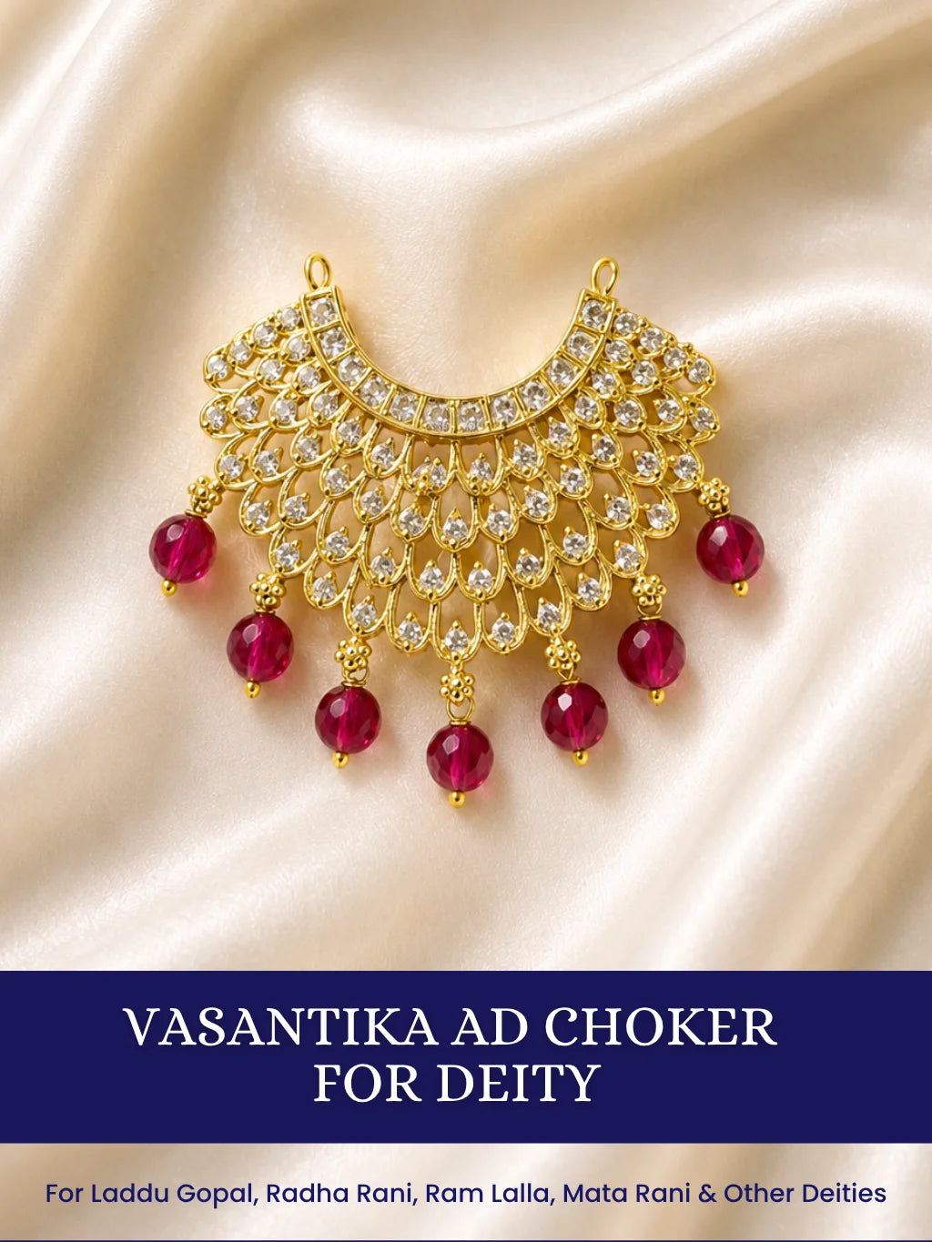 Vasantika AD Choker for Deity | Laddu Gopal shringar