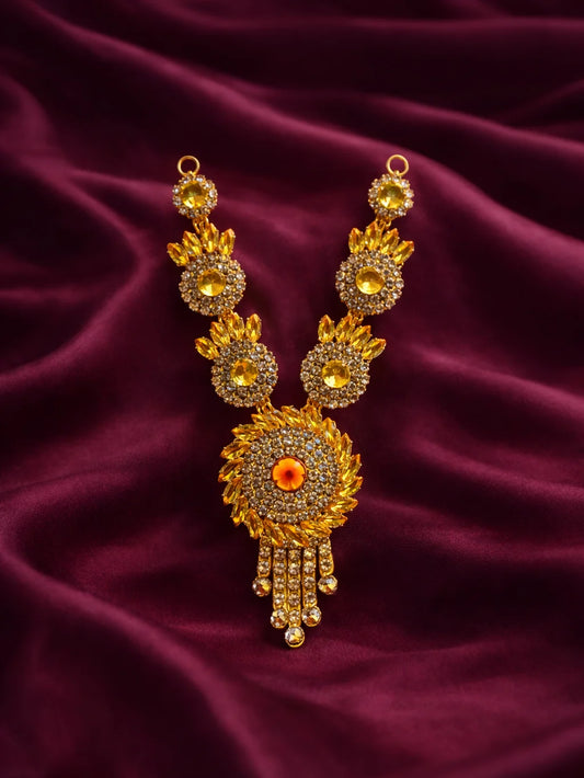 Yellow Designer Necklace for Deity