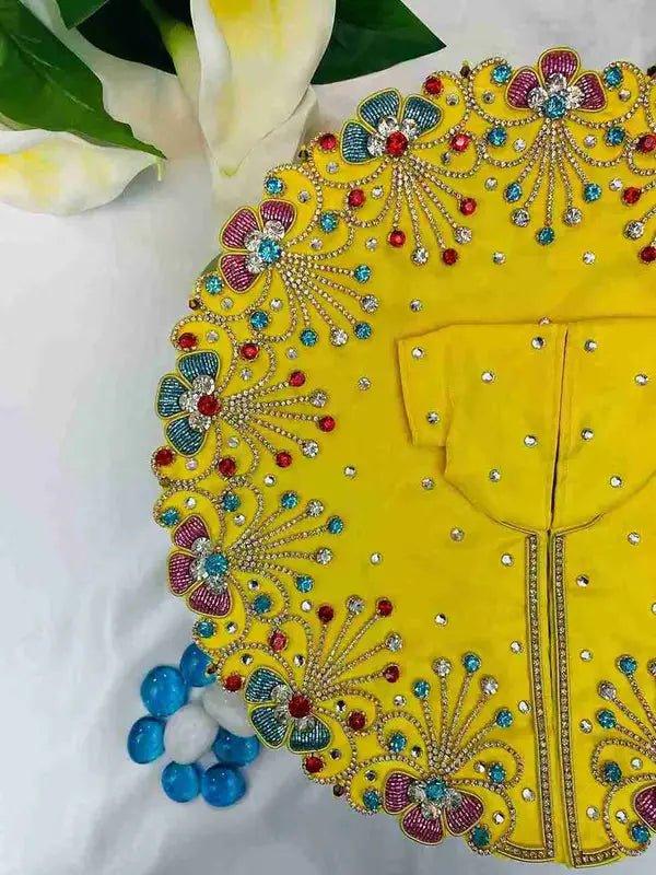 Premium Zari Embroidered Deity Dress - Mero Kanha Ji