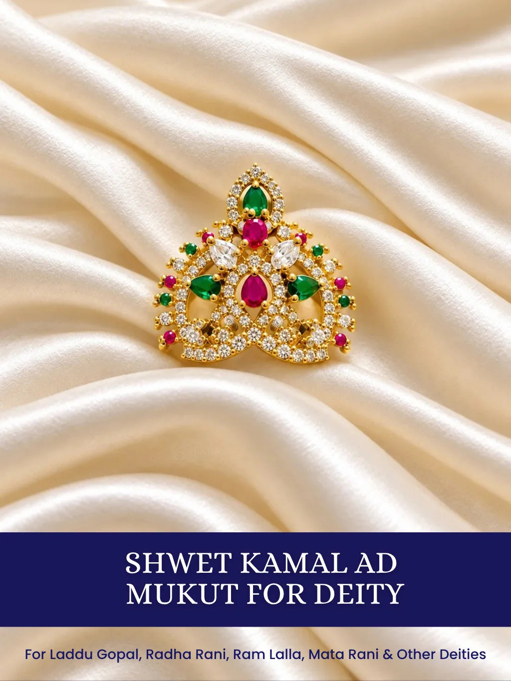 Shwet Kamal AD Mukut for Deity