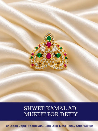 Shwet Kamal AD Mukut for Deity