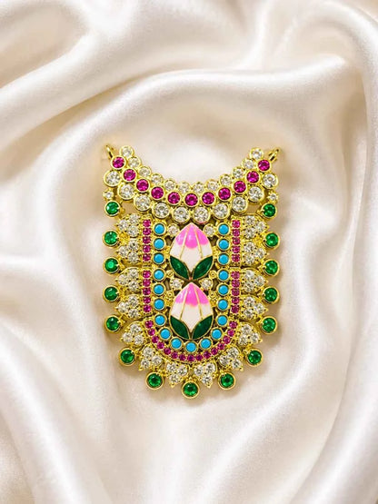 Vaikunth Temple AD Necklace for Deity