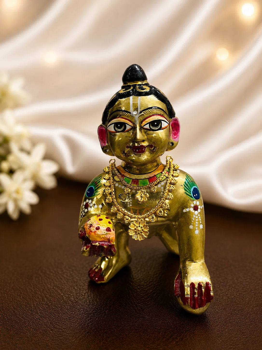 Gold-Plated Traditional Haar for Deity