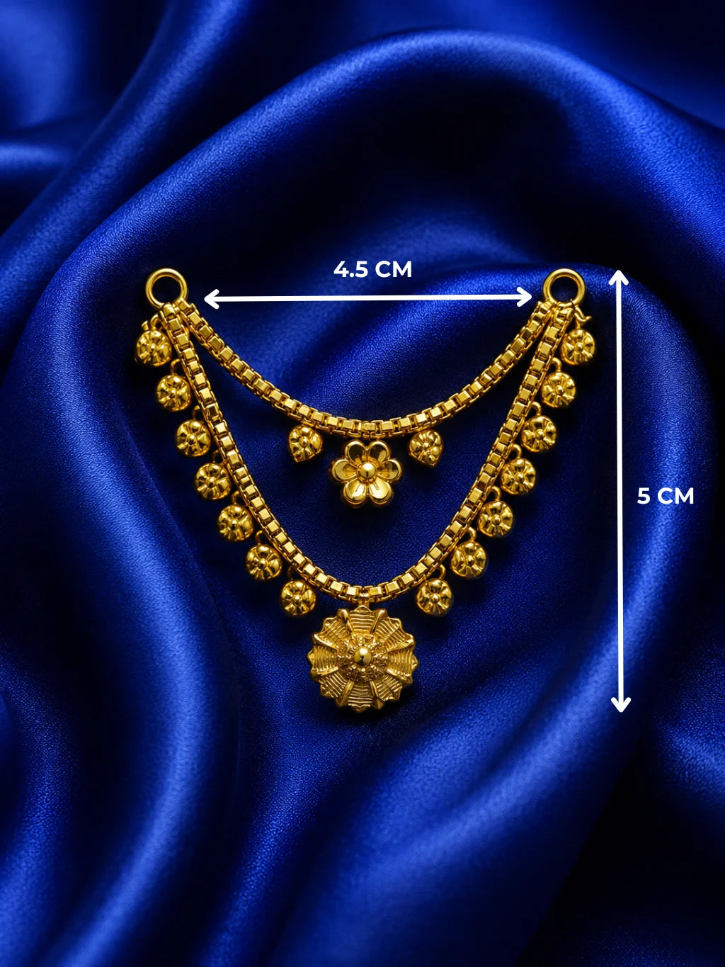 Gold-Plated Traditional Haar for Deity