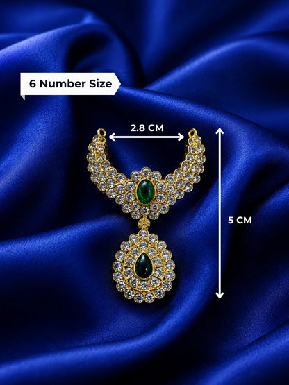 Emerald-Teardrop Jadaau Haar for Deity