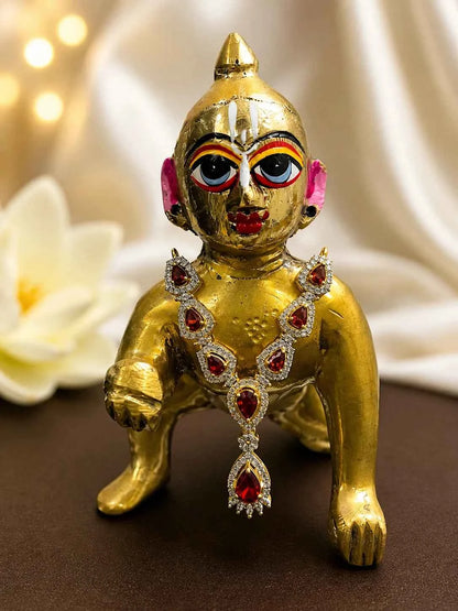 Floral Minakari Necklace for Deity