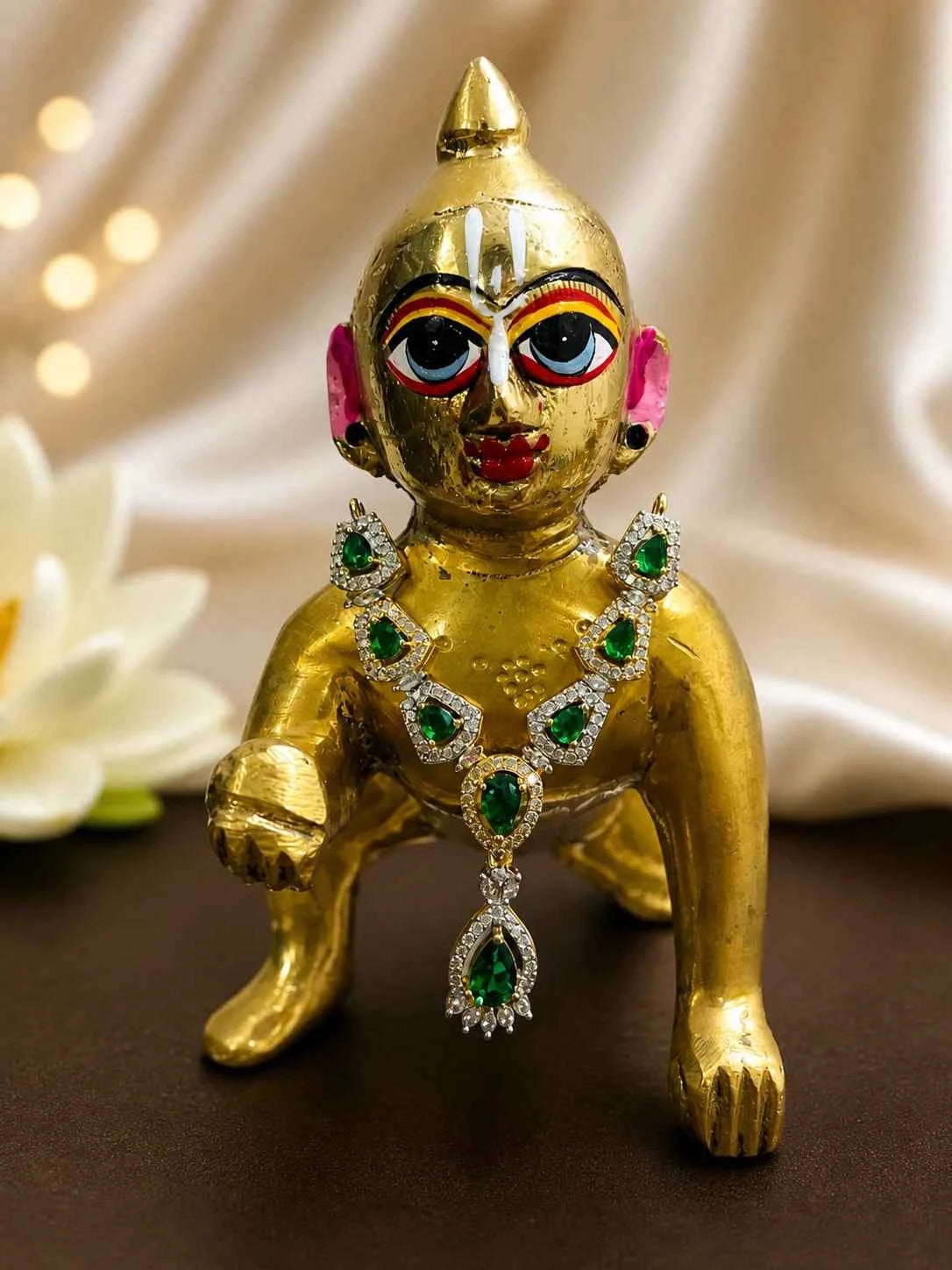 Floral Minakari Necklace for Deity
