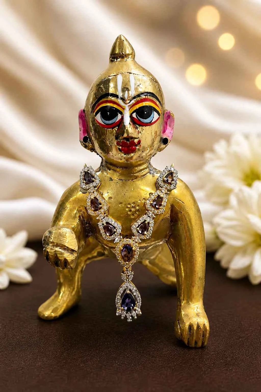 Floral Minakari Necklace for Deity
