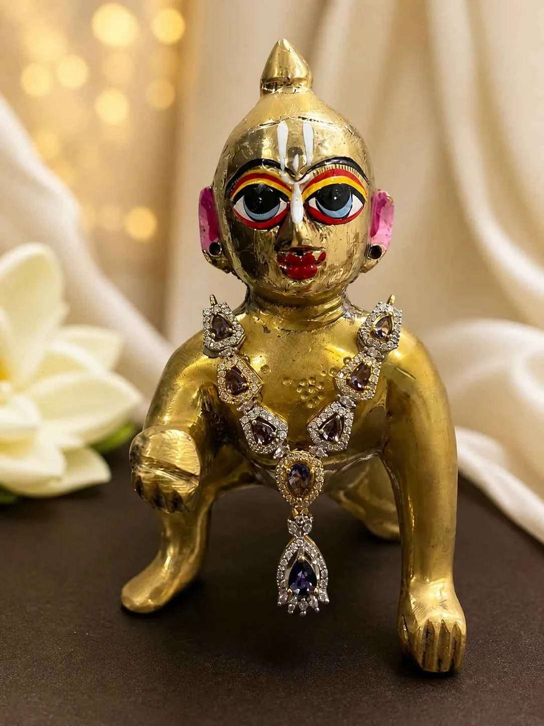 Floral Minakari Necklace for Deity