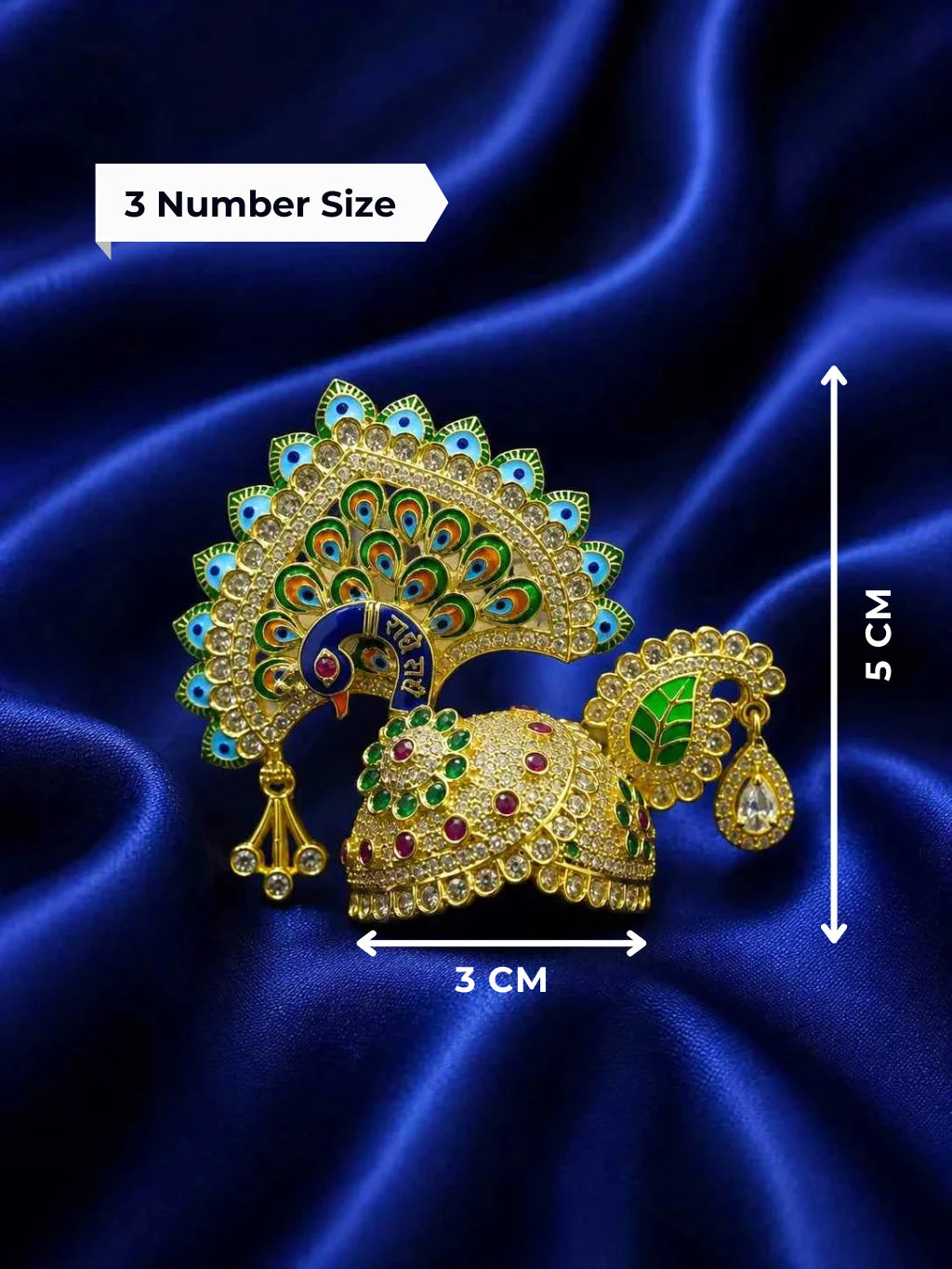 Peacock Utsav AD Mukut for Deity