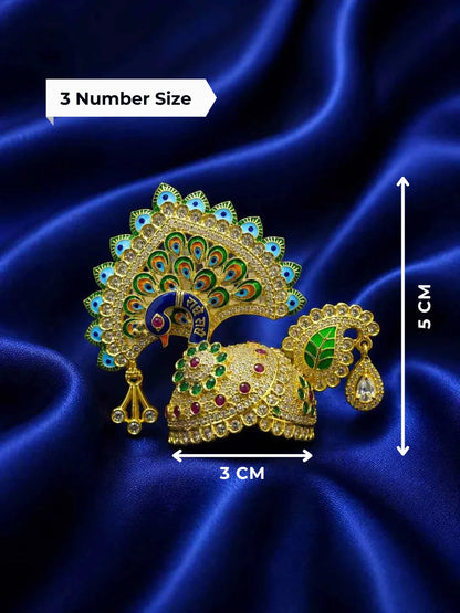 Peacock Utsav AD Mukut for Deity