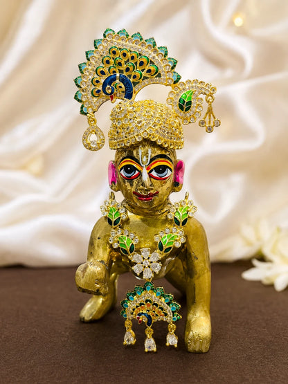 Mayur Madhuri Jewellery Set, featuring an elegant peacock-inspired design for graceful everyday and festive shringar.