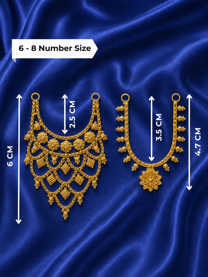 Anuragini Gold-Plated Haar Set of 2 for Laddu Gopal, Radha Rani, Ram Lalla, Mata Rani and Other Deities