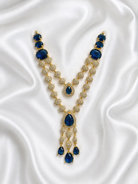 Anvika AD Haar for Deity, adorned with sparkling AD stones to bring refined elegance and radiant beauty to daily and festive shringar.
